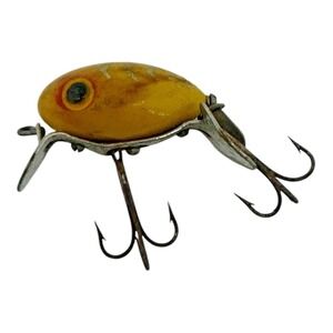 Fred Arbogast Hula Dancer Fishing Lure Yellow 50s/60s FAIR CONDITION Vintage